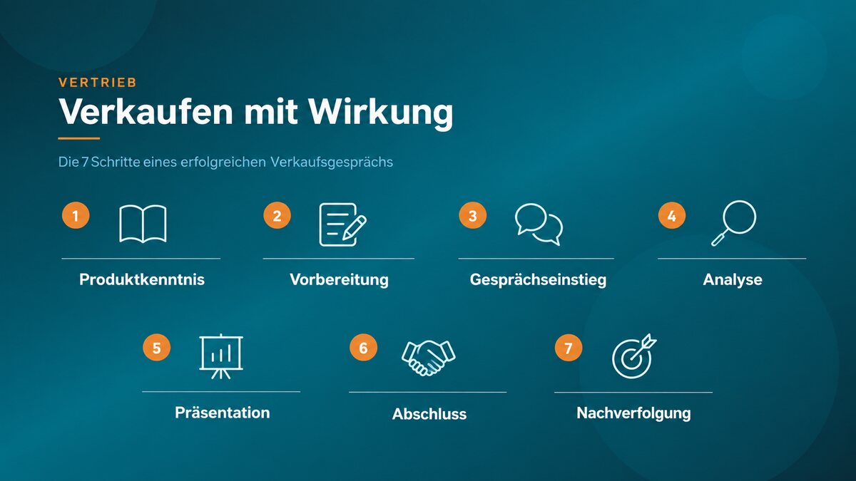 Verkaufen mit Wirkung: Die 7 Schritte eines erfolgreichen Verkaufsgesprächs